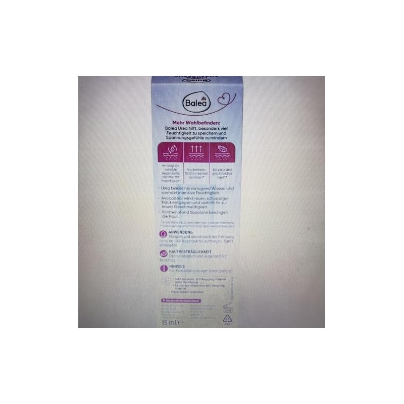 Balea Augencreme Urea, 15 ml