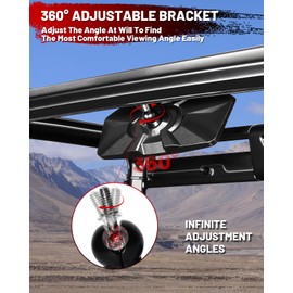 StarknightMT Ranger XP 1000 Rearview Mirror, UTV Center Mirror Compatible with 2017-2025 Polaris Ranger XP 1000/ Crew XP 1000, 2020-2025 Ranger 1000 / Crew 1000 OEM Replacement #2879969