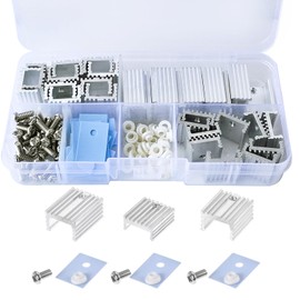 XUGERIP 30PCS TO-220 Heatsink Kit- Aluminum Heat Sinks(3 Sizes) for LM7805, LM317, IRF, TDA Power Transistors & Voltage Regulators