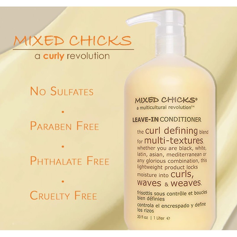 Mixed Chicks Curl Defining & Frizz Eliminating Leave-In Conditioner, 33