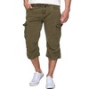 Indicode Men's Nicolas Check 3/4 Cargo Shorts Checked with 6