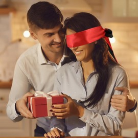 4 Pcs Satin Eye Mask 146cm Comfortable Sleeping Blindfold Satin Sleep Mask Adjustable Eye Cover Soft Breathable Eye Mask for Women Men Couples Travel Nap Meditation Valentine Gift