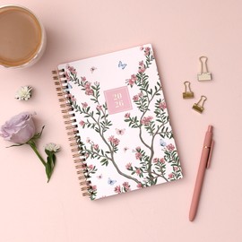 Blue Sky Rachel Parcell 2026 Weekly and Monthly Planner Calendar, January 2026 - December 2026, 5" x 8", Clear Pocket Cover, Durable Twin Wire Binding, Laminated Tabs, Pocket, Stickers, Cherie