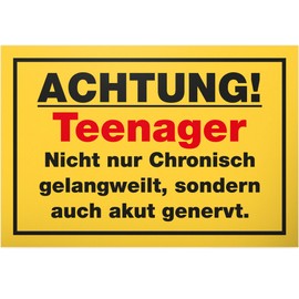 DankeDir! Teenager Sign 30 x 20 cm - Gift Idea Teenie Saying Room Door Sign Boys & Girls Teenagers Room - Decoration Gift Idea Teenagers Door Decoration Birthday