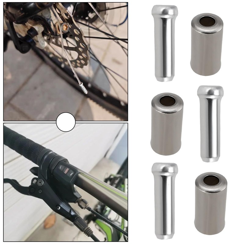 ECSiNG 100pcs Bicycle Brake Cable End Caps Set 5mm Mountain