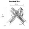 jefyghe Pull Bows for Gift Wrapping 10 PCS Glossy Silver