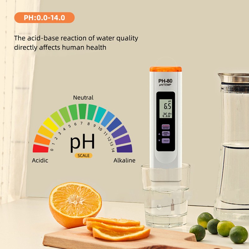 Water Quality Tester 2 in 1 PH Temperature Meter Auto