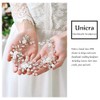 Unicra Pelo de novia con flores para boda, perlas de