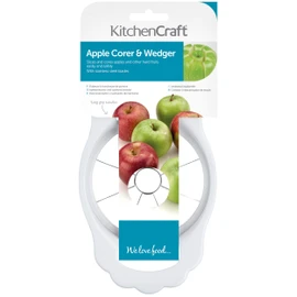 KitchenCraft Apple Corer and Slicer, Stainless Steel/Plastic, White, 11 cm