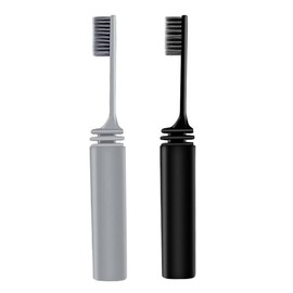 ARFUKA 2 Stück Reisezahnbürste Klappbar Zahnbürste mit Etui und Weiche Borsten Zahnpflege für Unterwegs, Camping, Zuhause, Urlaub