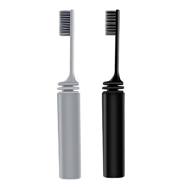 ARFUKA 2 Stück Reisezahnbürste Klappbar Zahnbürste mit Etui und Weiche