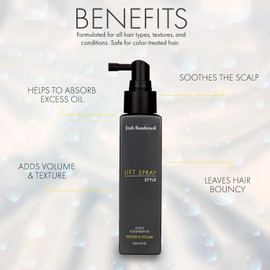 Josh Rosebrook Lift Spray For weightless texture, volume and thickening with a matte, natural finish. - 120mL - 4oz