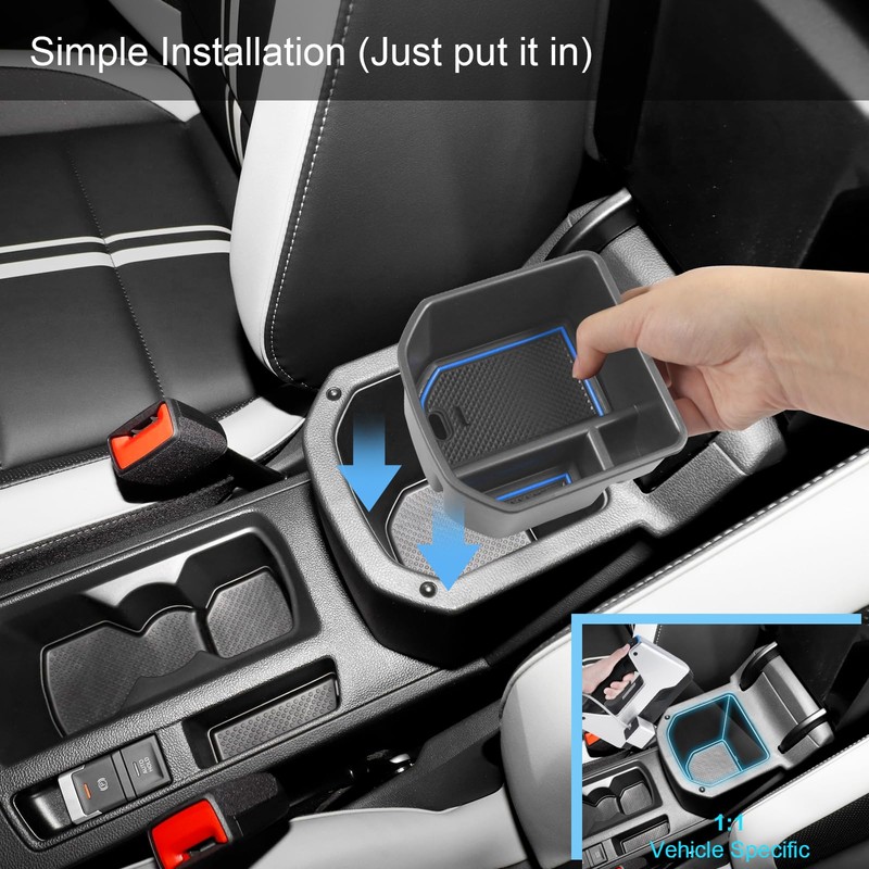 Coleya Centre Console Storage Box Compatible with VW T-ROC 2018-2024,