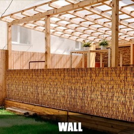 Bcofo Natural Reed Fencing Rolls,4FT X 16.4FT Balcony Reed Fence Bamboo Screen Fencing for Outdoor Backyard Patio， Privacy Screen Panels,Balcony Fencing Covering (Size : H0.61xL6m/H2xL20ft)