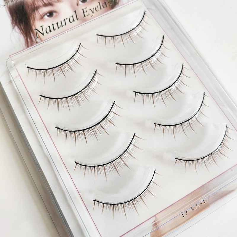 D-ONE Natural False Eyelashes, 5 Pairs (A03 No Makeup Casual