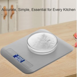 Emarful Kitchen Food Digital Scale Compact Portable Postal Scale for Small Business Packages, Food, Handmade Goods, Liquids, with Large LCD Display High-Precision 1g Accuracy (White Battery(10kg/1g))