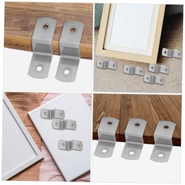 WOONEKY 50Pcs Z Photo Frame Fasteners Offset Canvas Clips for Tabletop Picture Framing for Artwork and Photos Display Durable and Reliable Framing Solution