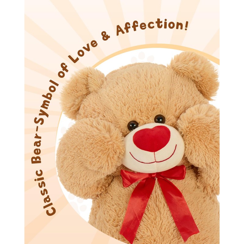 MaoGoLan Giant Teddy Bear 36" Stuffed Animal - Red Heart