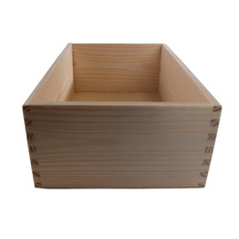 Rectangular Wooden Open Display Presentation Box | 30 x 20 x 10 cm | Non-lidded Container Office Desktop Organiser for Storage | Unpainted & Unfinished Plain Decorative Pine