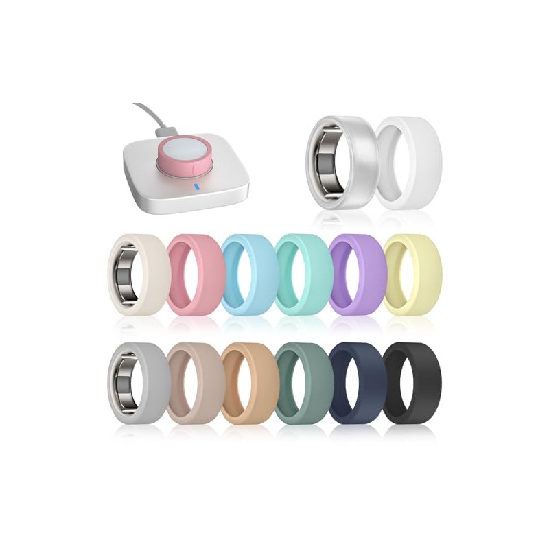 14 Pack Silicone Ring Covers for Oura & RingConn -