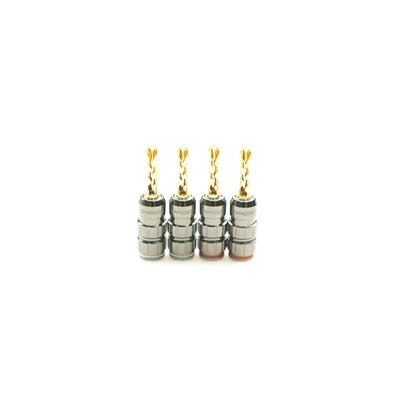 ONKODO BP-208BG 24K Gold Plated Banana Plugs (Beryllium Copper) (Set