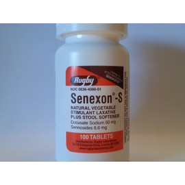 Senexon-s Natural Vegetable Laxative Plus Stool Softner 100 Count Pack of 4