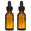 Amber Glass Bottles with Eye Droppers (1 oz, 2 pk)