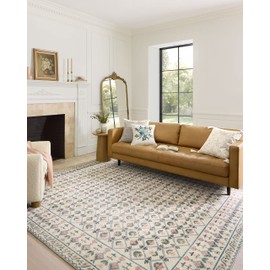 Loloi Rifle Paper Co. x Eden Collection EDE-03 Lattice Ivory 2'-6" x 9'-6" Runner Rug