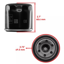 Caltric 2 Pack Oil Filter for Arctic Cat 400 375 2X4 1998 1999 2000 2001 2002 2003 2004