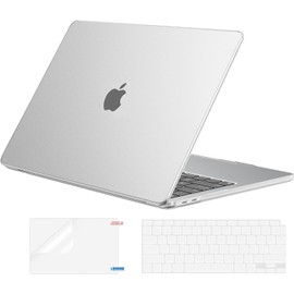 EooCoo Case Compatible with MacBook Pro 13 inch M2 2024 2023 2022-2016 Release M1 A2338 A2289 A2251 A2159 A1989 A1706 A1708 Protective Hard Case with Keyboard Cover, Screen Protector, Frost Clear
