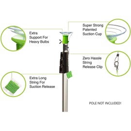 STAUBER Best Bulb Changer (Green, No Pole, Large Suction)