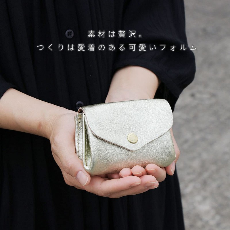 Cham HAKU PLUMP WALLET LXKH-010 Women's Mini Wallet, Small Wallet,
