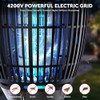 Solar Bug Zapper Outdoor, 4200V 3-in-1 Mosquito Zapper with Flame
