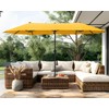 PHI VILLA 13ft Large Patio Umbrellas, Double-Sided Outdoor Market Rectangle