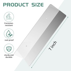 Bompro 4 Pcs Garage Door Seal Mouse Guard, Heavy Duty Stainless Steel Garage Door Mouse and Snake Guard, Permanent Solution