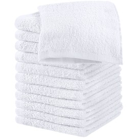 Utopia Towels - Flannel cloths, 30 x 30 cm, washcloths made from 100% cotton (pack of 12, white)