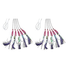 Jenzi Pollack Pilk Rig Set of 2 Cod Rigs 5 Arms Rubber Fish Bright Pink Norway Ready Assembled Length 130 cm Hook Size 5/0 Line Thickness 0.60 mm + Petri Heil! Sticker