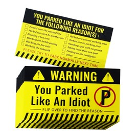 AURIFEROUS Bad Parking Cards - 100 Pcs You Parked Like an Idiot Cards 3.5"x2" Funny Parking Violation Tickets for Bad Driver Learn to Park