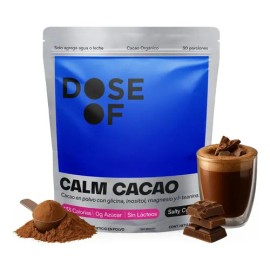 DOSE OF  Cacao con Magnesio para Dormir  Sin Melatonina  Sueño Profundo y Relajación  Glicina, Inositol, L-Teanina  Bebida en Polvo  Sin Azúcar, Sin  