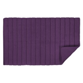 DII Cotton Ultra Absorbent Soft Luxury Spa Ribbed Bath Mat or Rug Place in Front of Shower, Vanity, Bath Tub, Sink, and Toilet 17x24" Eggplant