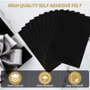 Amzlysdok 10PCS Black Felt Sheets with Self-Adhesive Backing,Soft Felt Fabric,