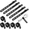10 Stück Kabelbinder | Schwarze Silikon-Kabelbinder | Kabel-Organizer | Wiederverwendbare