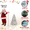 4FT Prelit Flocked Christmas Tree with 366 Branch Tips &