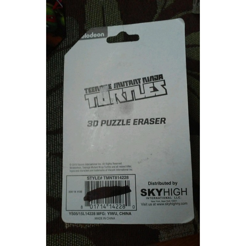 Sky High Teenage Mutant Ninja Turtle Raphael 3D Puzzle Eraser