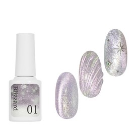 Magnetic Nail "Blizzard" Fantastically Shining Magnet Powder and Aurora Powder Hybrid Glow Color Gel Gel Nail Nail Clear Color Gel Nail Nail Kobo Nail Workshop ([blizzard] [01], 01, 0.2 oz (5 g)
