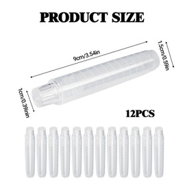 12 Pieces Chalk Holder for Teachers, Transparent Sidewalk Chalk Holder Set, Rotary and Adjustable Design, Easy To Press, Suitable for School Blackboard Painting and Writing Indoors and Outdoors