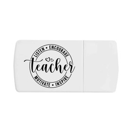 'Teacher Motivational Quote' Pill Box with Tablet Splitter (PI00032908)