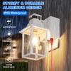 TITOSICHY 2 Pack White Porch Lights with GFCI Outlet, Dusk
