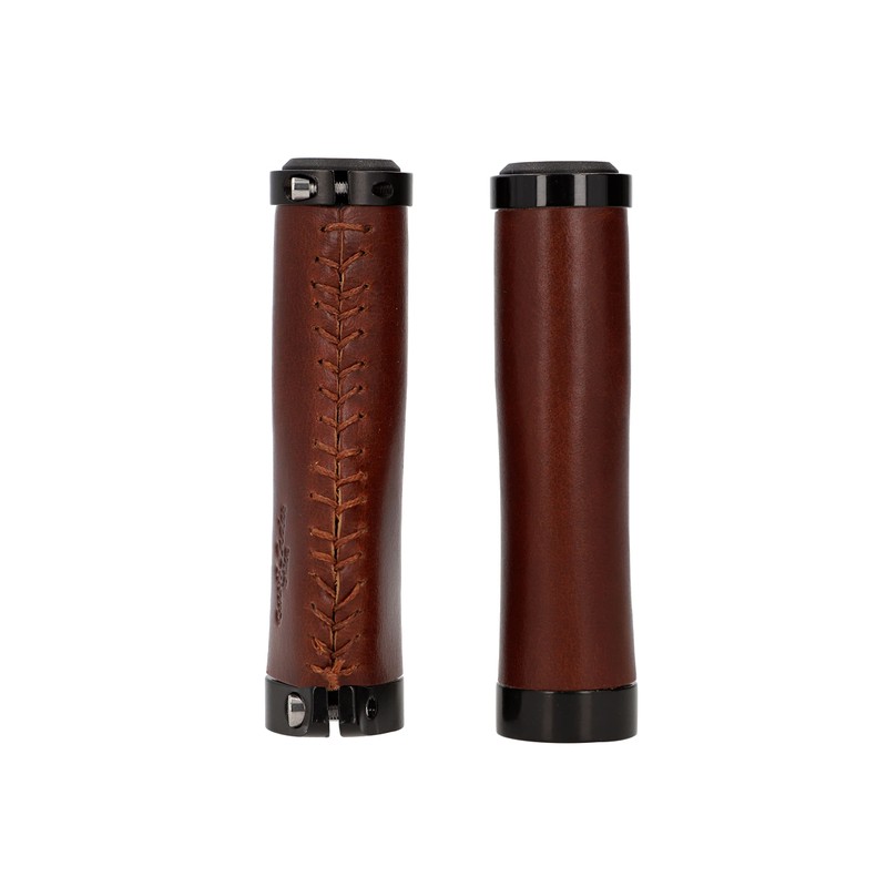 Gusti Phil A. Leather Handlebar Grip, Bicycle Handle, Brown Leather
