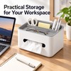 Multifunctional Tissue Box Holder – Plastic Desk Organizer with Remote